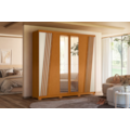 Roupeiro Albatroz Ouro Verde 2 Portas de Correr 4 Gavetas com 4 Espelhos Cinamomo/Off White-44bc0a7d-48ce-4153-88b9-8f41f698e908