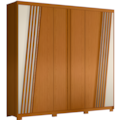 Roupeiro Albatroz Ouro Verde 6 Portas 4 Gavetas Cinamomo/Off White-bed35738-2636-4bf8-9e90-bf0299087612