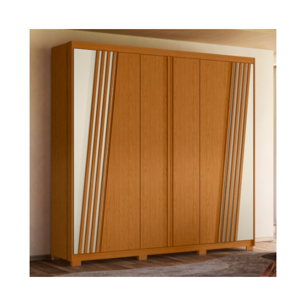 Roupeiro Albatroz Ouro Verde 6 Portas 4 Gavetas Cinamomo/Off White-636962d7-58c2-47f1-bec5-849bcb916428