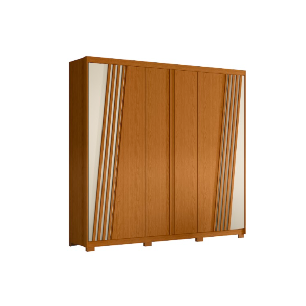 Roupeiro Albatroz Ouro Verde 6 Portas 4 Gavetas Cinamomo/Off White-bc613724-fc21-4d97-b074-5e63f3492096