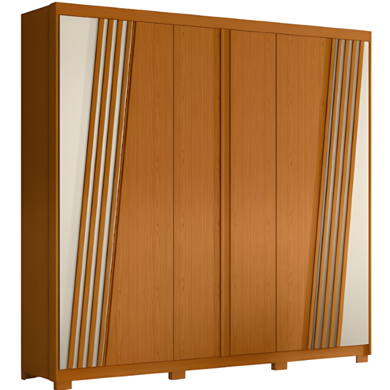 Roupeiro Albatroz Ouro Verde 6 Portas 4 Gavetas Cinamomo/Off White-56d8d1b5-c174-49a2-ad98-c6d5b24d8212
