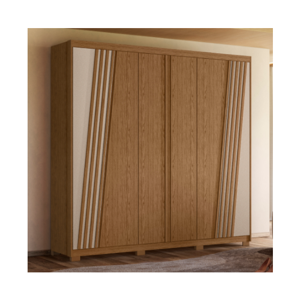 Roupeiro Albatroz Ouro Verde 6 Portas 4 Gavetas Jatoba/Fendi Metallic-671f0d88-715d-4df2-a3ee-265ec8c19188