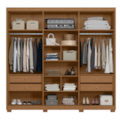 Roupeiro Albatroz Ouro Verde 6 Portas 4 Gavetas Jatoba/Fendi Metallic-02d8140c-a709-4d1a-ac05-e802fa977c3c