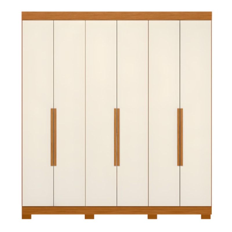 Roupeiro Albatroz Vinci 6 Portas 4 Gavetas Cinamomo/Off White-d9338220-87c4-49dd-9dfb-fc149b781b70