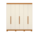 Roupeiro Albatroz Vinci 6 Portas 4 Gavetas Cinamomo/Off White-f6cd6cdc-36aa-44ce-b37c-8e1283d924ef
