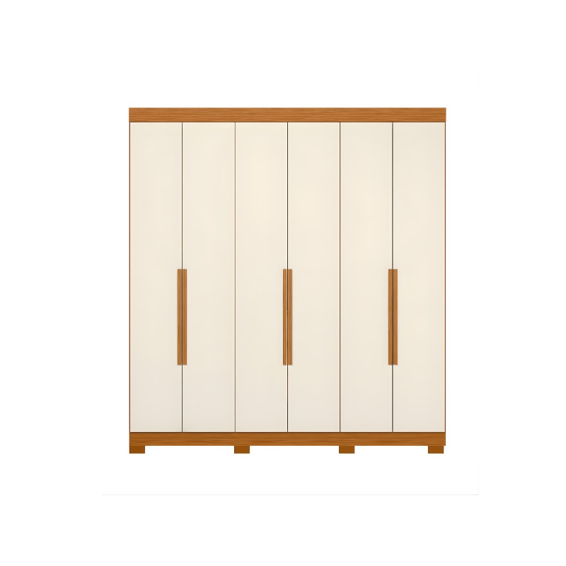 Roupeiro Albatroz Vinci 6 Portas 4 Gavetas Cinamomo/Off White-78428641-b899-4043-b330-731823862ece