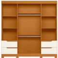 Roupeiro Albatroz Vivacce 4P 4G Espelho Cinamomo/Off White-fca8dd6d-cdd9-4fd7-8b3e-6689ac52d5cc
