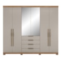 Roupeiro Casal Demóbile Giardino 6 Portas 4 Gavetas com Espelho e Pés Amêndola/Nude Prime TX-e8e4fab2-5f28-4513-905f-ea7a0843fed8