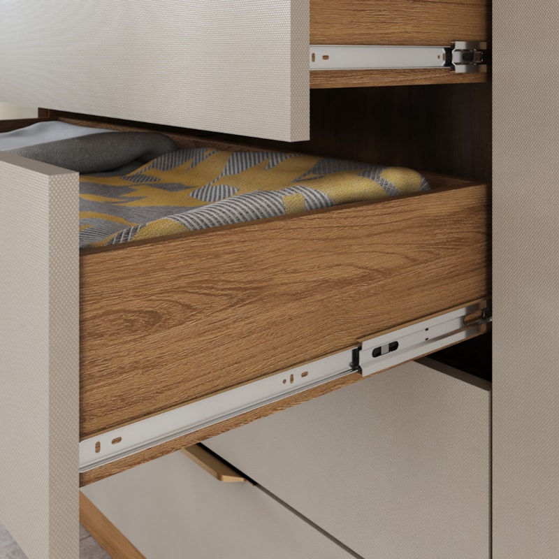 Roupeiro Casal Demóbile Giardino 6 Portas 4 Gavetas com Espelho e Pés Amêndola/Nude Prime TX-d4668f0c-1ba6-42b7-986d-5def6f1fd74d