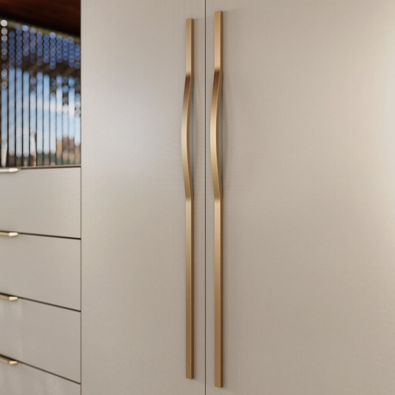 Roupeiro Casal Demóbile Giardino 6 Portas 4 Gavetas com Espelho e Pés Amêndola/Nude Prime TX-1fd1352b-17b0-4f17-a166-32224280891f