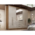 Roupeiro Casal Demóbile Giardino 6 Portas 4 Gavetas com Espelho e Pés Amêndola/Nude Prime TX-27e79d94-813c-4c18-96a0-22ae8f73dca5