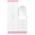 Roupeiro Comoda Albatroz New Capri 2 Portas 4 Gavetas com Espelho Incluso 0,60x0,39m Quadriflex-9047a38b-5454-47f3-8e93-05f7fb679a59