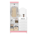 Roupeiro Comoda Albatroz New Capri 2 Portas 4 Gavetas com Espelho Incluso 0,60x0,39m Quadriflex-bd234d70-d23c-4541-841a-fd15d574507f