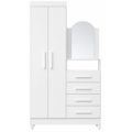 Roupeiro Comoda Albatroz New Capri 2 Portas 4 Gavetas com Espelho Incluso 0,60x0,39m Quadriflex-d93a7c97-bea8-4181-a6a4-0e0508974277