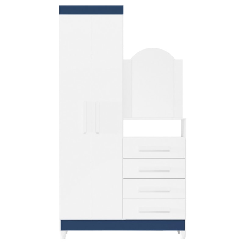 Roupeiro Comoda Albatroz New Capri 2 Portas 4 Gavetas com Espelho Incluso 0,60x0,39m Quadriflex-a8a90da0-4d7b-48f8-9de8-a75affdb8aff