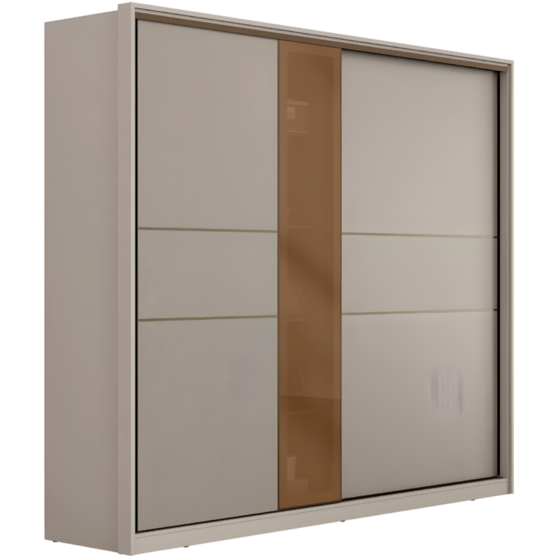 Roupeiro Demobile Authentic Casal 2 Portas De Corre 6 Gavetas Com Pe Nogueira/Nude Prime Tx Flex-6f258d86-9647-4274-b280-d2769fca109b