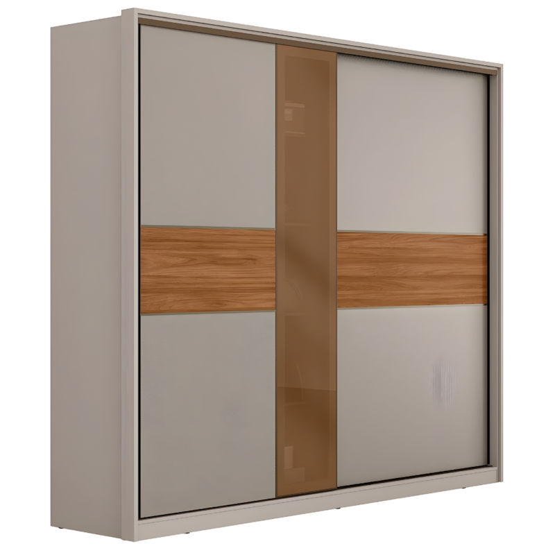 Roupeiro Demobile Authentic Casal 2P De Corre 6G Com Pe Nogueira/Nude Prime Tx Flex-457b0dc4-53e9-4da4-bdc4-a45e9c5f13a4