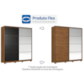Roupeiro Demobile Belga Casal 2 Portas De Correr 3 Gavetas Com Espelho E Pe Amendola/Grafito/Amendola Flex-cf93e6cf-b706-4302-9b16-23aafb8d3065