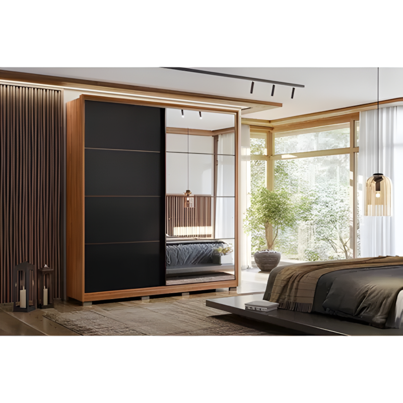 Roupeiro Demobile Belga Casal 2P De Correr 3G Com Espelho EPe Amendola/Grafito/Amendola Flex-7b27b967-59b7-4d5f-bb71-23aa6450ae6f