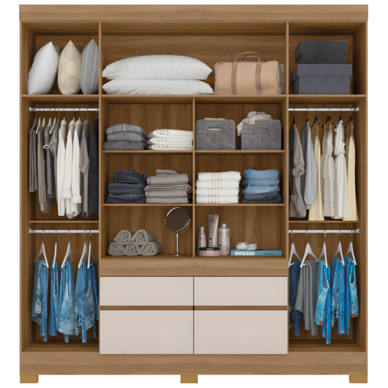 Roupeiro Demobile Bilbao Casal 4P 2G Amendola/Off White-dfcd0c38-751f-44c6-b9f3-e5e59c45bd10