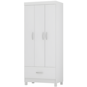 Roupeiro Demobile Prince 3 Portas 1 Gaveta Branco