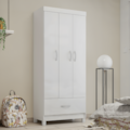 Roupeiro Demobile Prince 3 Portas 1 Gaveta Branco-f2cead11-ea31-475a-813d-587afda92b1c