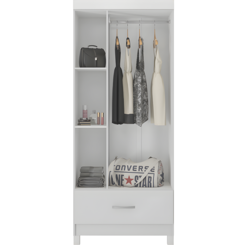 Roupeiro  Demobile Prince 3P 1G Branco