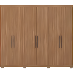 Roupeiro Demobile Sumatra Casal 6P 3G Com Pe Quadrada Amendola Touch