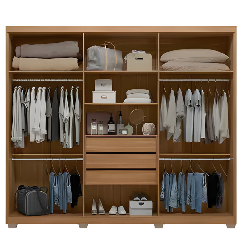 Roupeiro Demobile Sumatra Casal 6P 3G Com Pe Quadrada Amendola Touch-82dda37d-af9e-4a17-b573-6d174bbbdffc