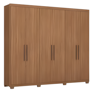 Roupeiro Demobile Sumatra Casal 6P 3G Com Pe Quadrada Amendola Touch