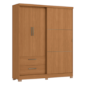 Roupeiro Kappesberg 2 Portas 1 Porta de Correr 2 Gavetas com Pe Canela de Madeira-a9278089-c2f9-40cd-9ebc-a67b3acd4e10