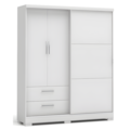 Roupeiro Kappesberg 3 Portas 2 Gavetas com Pé Branco de Madeira-eacb4818-fd2b-4f3e-bc03-8d565047ff13