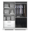 Roupeiro Kappesberg 3 Portas 2 Gavetas com Pé Branco de Madeira-a07dc861-f505-4d69-a387-d626cae5bb0f