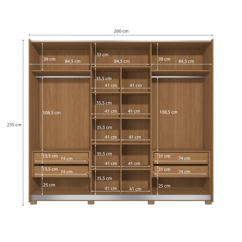 Roupeiro Kappesberg 3 Portas com Espelho-a2292f97-35a8-4e81-bca3-b39364c507c9