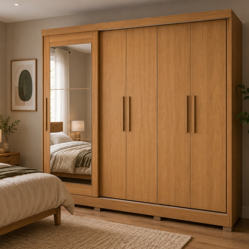 Roupeiro Kappesberg 4 Portas com Espelho-4a1712fb-d56b-421d-b9bc-1bcdc402d3d1