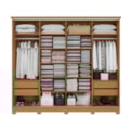 Roupeiro Kappesberg 4 Portas De Correr 4 Gavetas Com Pes E Espelho Canela/Macadamia De Madeira CB01N565-CNMC-b61ff751-409d-4b6a-abaa-c580369a378d