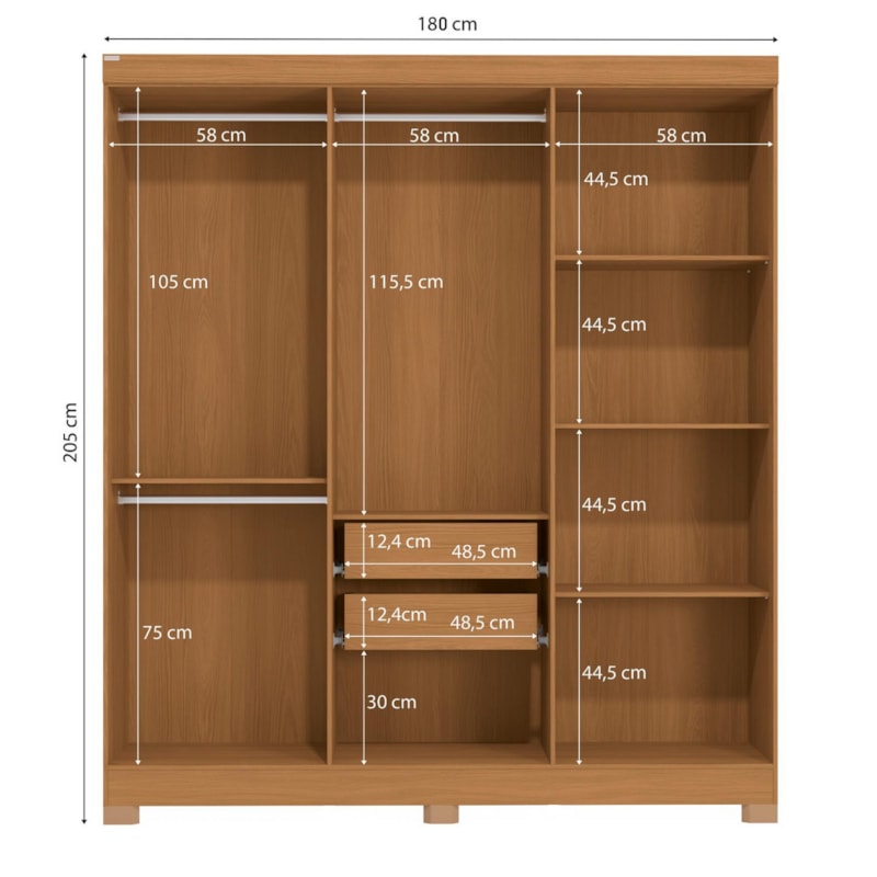 Roupeiro Kappesberg 6 Portas 2 Gavetas-7cebfef9-13ec-41a9-9b6d-ce24a2a8059e
