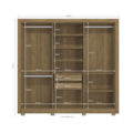 Roupeiro Kappesberg 6 Portas 2 Gavetas Com Pes E Espelho Nogueira/Fendi De Madeira-8f3c5b08-470a-47b0-84ab-b9b1979add12