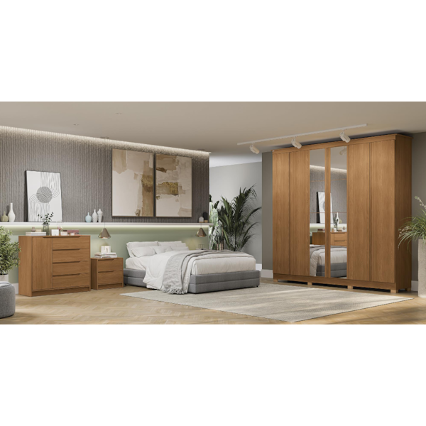 Roupeiro Kappesberg 6 Portas 3 Gavetas com Espelho e Pes Canela de Madeira-3ad550b2-a330-486d-aa85-c1d3bae920d9