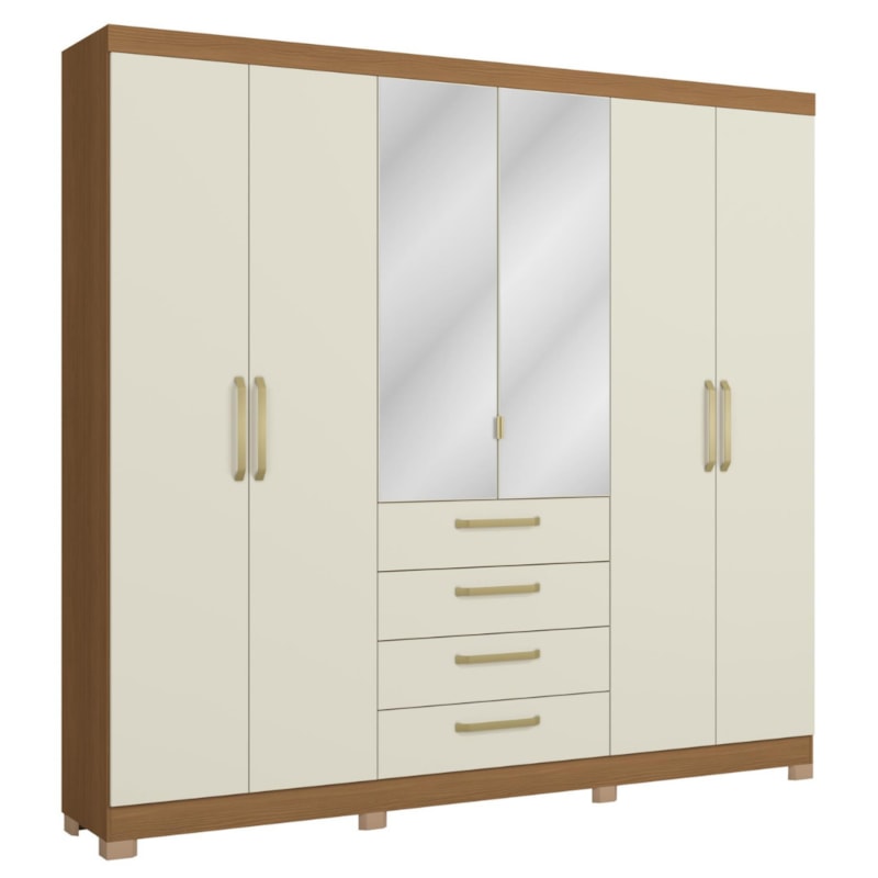 Roupeiro Kappesberg 6 Portas com Espelho-ecb1a2e6-1ddc-45a0-a44e-79f024cd8dc8