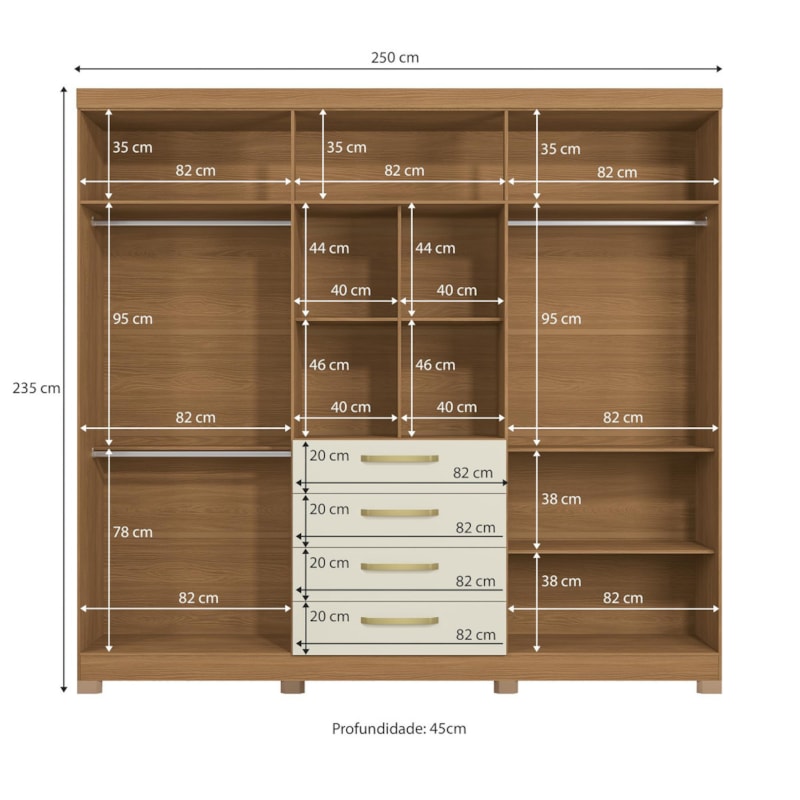 Roupeiro Kappesberg 6 Portas com Espelho-d2b88947-f56e-42ae-9f94-012f97d44d13