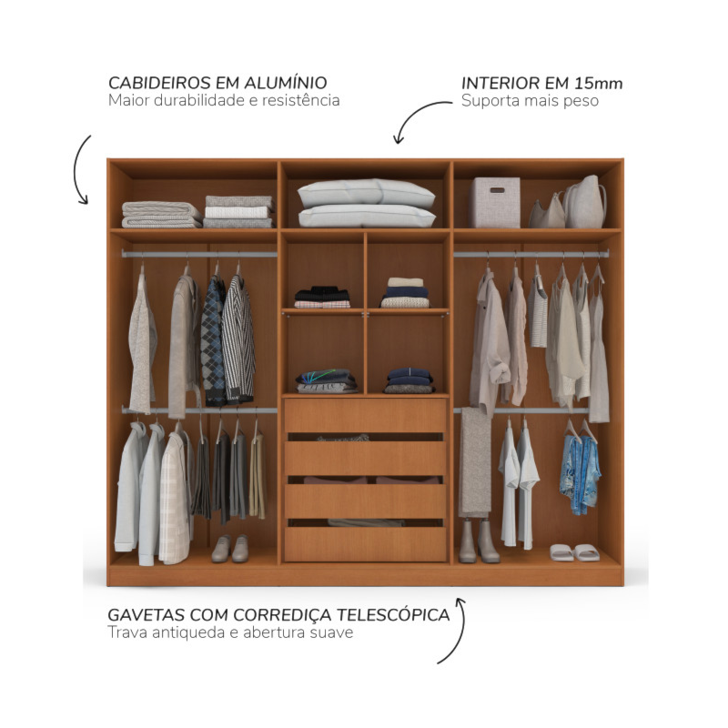 Roupeiro Politorno Porto Freijó/Branco-ee67d595-63da-4081-816e-bba3cd263c94