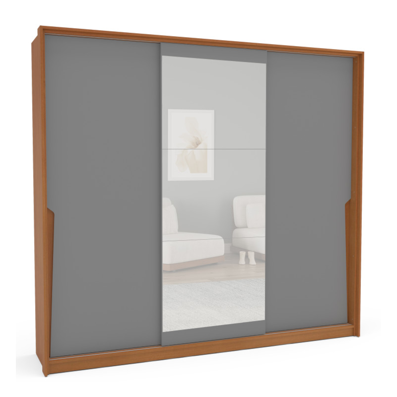 Roupeiro Politorno Porto Freijó/Cinza-b161fac3-d6e6-416b-a748-3d24a9046b23