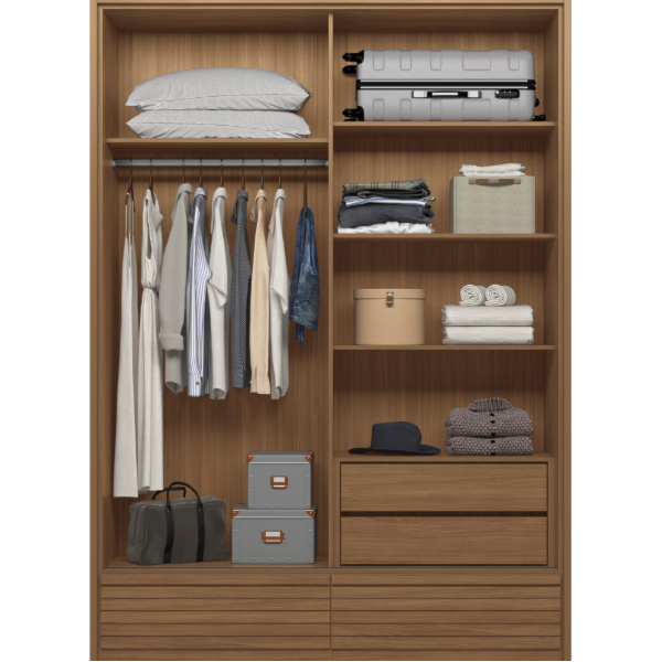 Roupeiro Santos Andira Democrata com Espelho 2 Portas de Correr 2 Gavetas Jatoba/Areia Flex-bc6f8d05-c28b-4576-b6b0-e82e77ea5801
