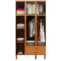 Roupeiro Serpil Casual 3 Portas 2 Gavetas com Espelho Cedro Acetinado-75787cb5-7b18-4996-bdea-41bfe24fc7c0