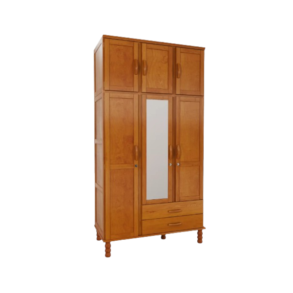 Roupeiro Serpil Casual 3 Portas 2 Gavetas com Espelho Cedro Acetinado-bb8839d1-d18a-4717-a5bc-5b5377e4ecf2