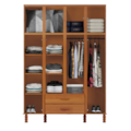 Roupeiro Serpil Casual 4 Portas 2 Gavetas com Espelho Cedro Acetinado-fdacd923-267a-4023-90fd-a4a736f3c438