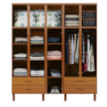 Roupeiro Serpil Casual 5 Portas 4 Gavetas com Espelho Cedro Acetinado-17f9c30c-0d42-4926-ad21-9eaa1998d46b
