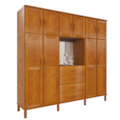 Roupeiro Serpil Casual Capelao 6 Portas 4 Gavetas com Espelho Cedro Acetinado-44970e37-6b1f-4052-a940-b88135f72ce9