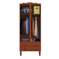 Roupeiro Serpil Clean 2 Portas 2 Gavetas com Espelho Nogal Acetinado-2572a1dd-87e0-4a2c-8c6c-c696a83c4372